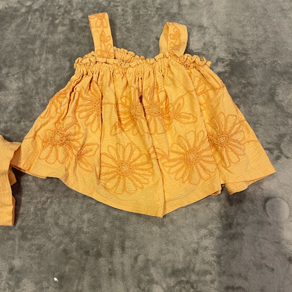 Next Kids Floral Embroidered Set in Yellow - Picture 3 of 4